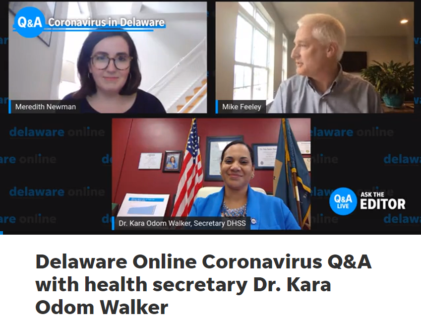 You are currently viewing Delaware Online Coronavirus Q&A with Health Secretary Dr. Kara Odom Walker